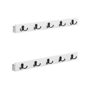 SONGMICS vägghängare, 2-pack med hylla, molnvit