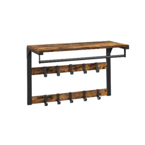 VASAGLE Vägghängd garderob med hylla i industriell stil