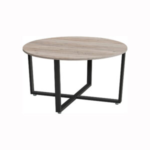 VASAGLE Round coffee table with metal frame