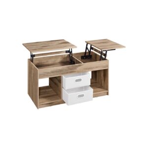 VASAGLE soffbord med 2 lådor och fack