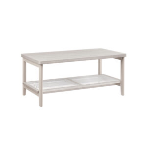 VASAGLE soffbord med 2 hyllplan och rundade hörn