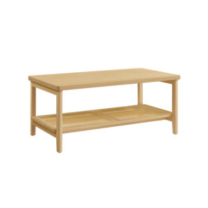 VASAGLE soffbord 2 nivåer med förvaringsutrymme i boho-stil