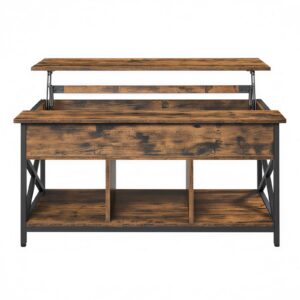 VASAGLE Height-Adjustable Coffee Table 60 x 100 x (48-62) cm