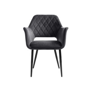 SONGMICS Dining Chair with Velvet Cover Gray