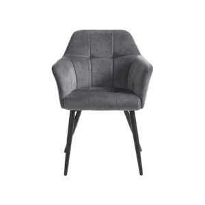 SONGMICS Dining Chair with Velvet Cover Gray