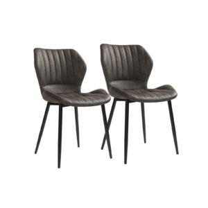 SONGMICS Dining Chairs, Set of 2, Gray