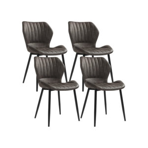 SONGMICS Dining Chairs 4-Piece Set with Backrest