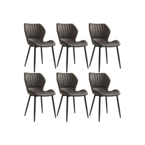 SONGMICS Dining Chairs 6-Piece Set with Backrest