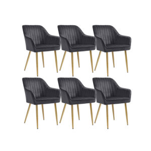 SONGMICS Dining Chairs 6-Piece Set Upholstered