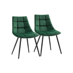 SONGMICS Dining Chairs, Set of 2, Green
