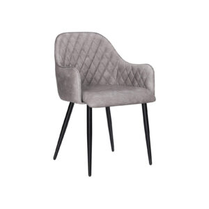 SONGMICS Dining Chair with PU Cover for Dining Room Gray