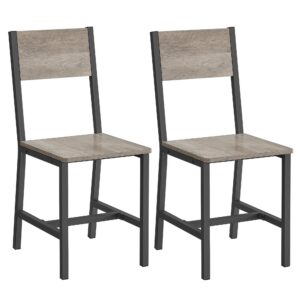 VASAGLE spisestuestole, 2 stk. s?t, gr?meleret-matgr?