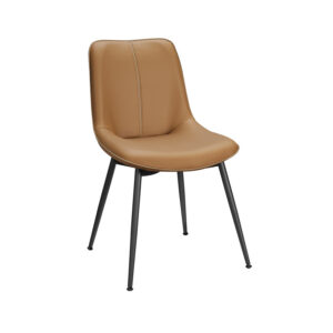 VASAGLE spisestuestol med rygl?n karamelbrun