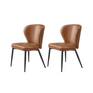 VASAGLE EKHO Collection - Dining chairs, set of 2, caramel brown