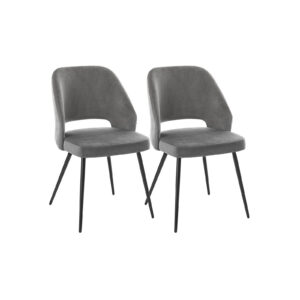 SONGMICS Dining Chairs 2-Piece Set Gray
