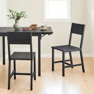 VASAGLE spisestuestole, 2 stk. s?t, antracitgr?-bl?ksort