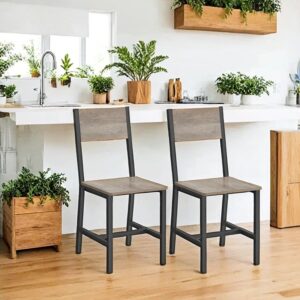 VASAGLE spisestuestole, 2 stk. s?t, greige meleret-matgr?