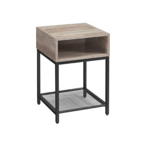 VASAGLE Side table with open compartment and mesh shelf