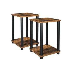 VASAGLE Side Tables Vintage Brown-Black