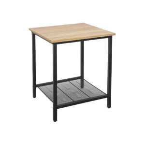 VASAGLE side table honey brown-black