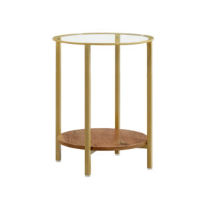 VASAGLE Side Table Hazelnut Brown-Golden