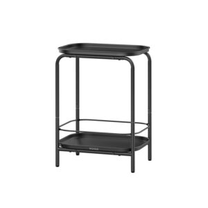 VASAGLE Side Table with 2 Levels, Modern Ink Black