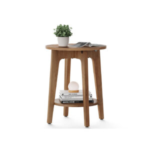VASAGLE Side Table with Lower Shelf in Modern Style