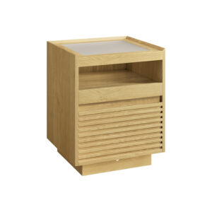 VASAGLE yöpöytä LED-valaistuksella ja ulosvedettävällä hyllyllä