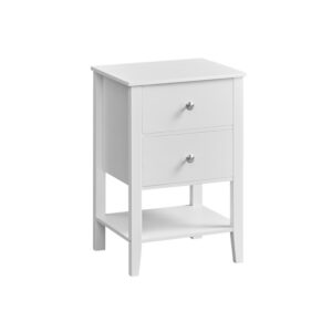 VASAGLE nattduksbord i bambu med 2 lådor