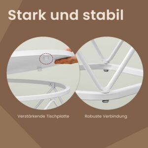 VASAGLE soffbord, 2-pack med avtagbar bordsskiva, snövit-molnvit