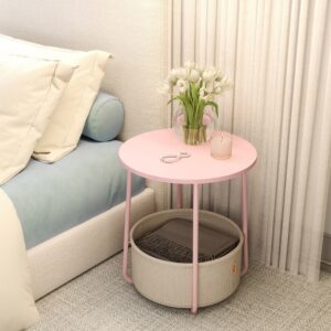 VASAGLE Round side table, small table, small coffee table