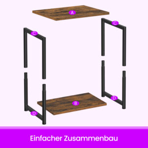 VASAGLE Side Tables, Bedside Tables, Set of 2