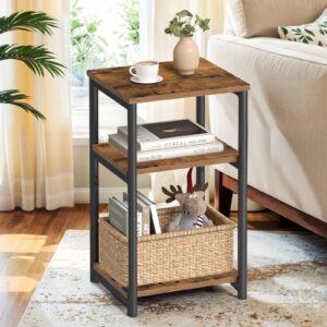 VASAGLE Side Table, Small Table, Tall Nightstand