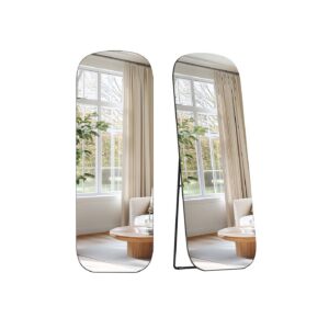 SONGMICS helkropsspejl med runde hj?rner 160 x 50 cm bl?ksort