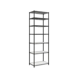 SONGMICS 7-tier standing shelf, black