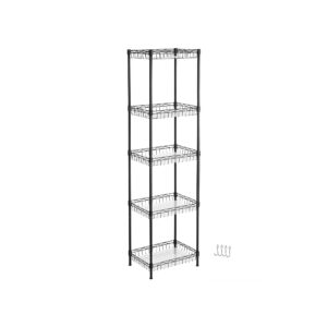 SONGMICS 5-Tier Metal Shelving Unit, Black