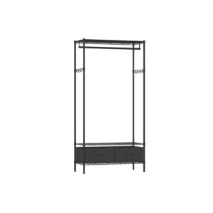 SONGMICS coat rack with 2 drawers, ink black