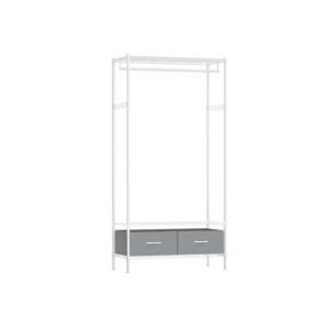 SONGMICS coat rack with 2 drawers, cloud white-dove gray