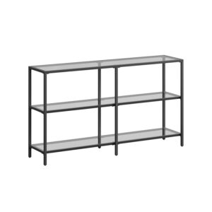 VASAGLE konsolbord med 3 hyllor i härdat glas