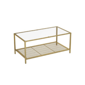 VASAGLE-sohvapöytä, jossa on kova lasipinta