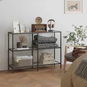 VASAGLE konsolbord med 3 nivåer Svart