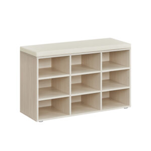 VASAGLE shoe rack with seat 30.3 x 78.5 x 48 cm natural beige