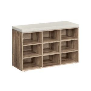 VASAGLE shoe rack with seat 30.3 x 78.5 x 48 cm camel brown