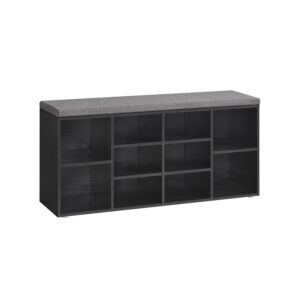 VASAGLE shoe rack with seat 30 x 104 x 48 cm ebony black
