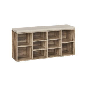VASAGLE shoe rack with seat 30 x 104 x 48 cm camel brown