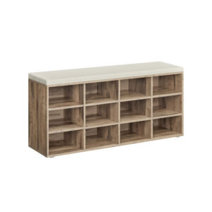 VASAGLE shoe rack with seat 30.3 x 104 x 48 cm camel brown
