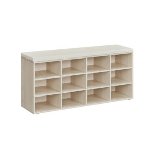 VASAGLE shoe rack with seat 30.3 x 104 x 48 cm natural beige