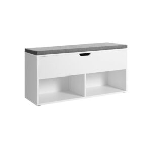 VASAGLE shoe bench with 2 open compartments