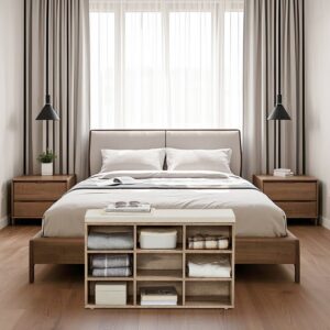 VASAGLE shoe bench with storage space, shoe rack with seat, bench