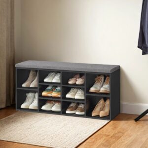 VASAGLE shoe bench, shoe rack, bench
